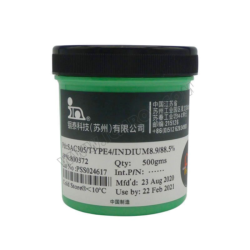 铟泰锡银铜SMT印刷锡膏 SAC305/TYPE5-MC/INDIUM 8.9HFA/88.25%