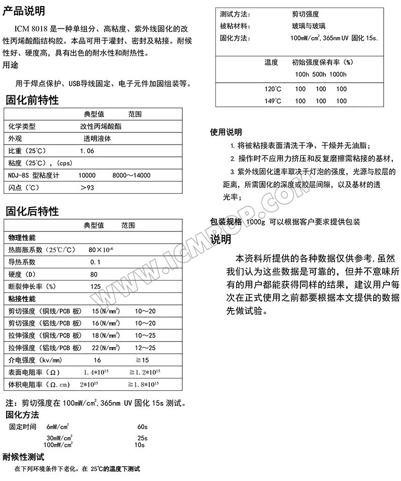 高粘度UV固化胶水