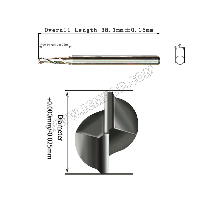 双刃铣刀1.1mm-2.0mm
