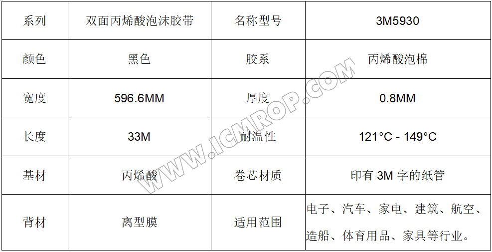 3M™ VHB™ 胶带 5930防水亚克力